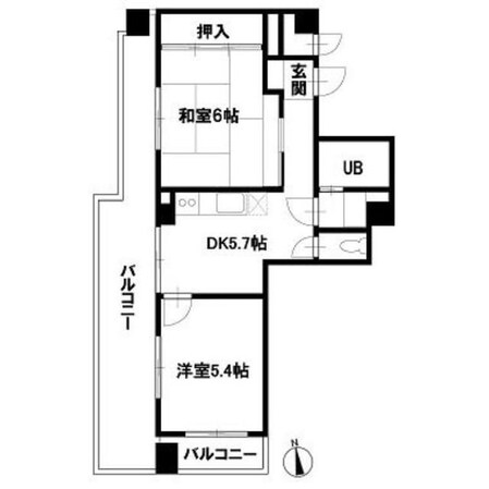 サザンハイム八王子の物件間取画像